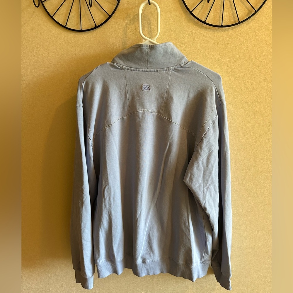 Cutter & Buck Men's Light Blue Zip-Up Sweater - Picture 2 of 4